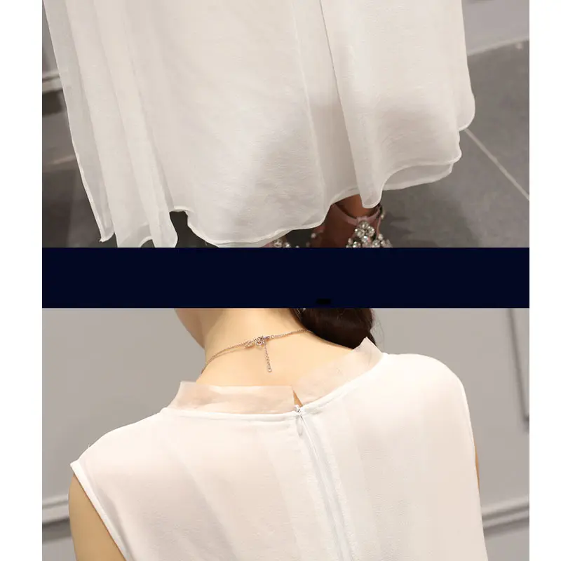 

SymorHouse Women Vintage Elegant Silk Dress Good Quality O-neck Mid-Calf vestidos Women Casual Sleeveless Loose Dresses