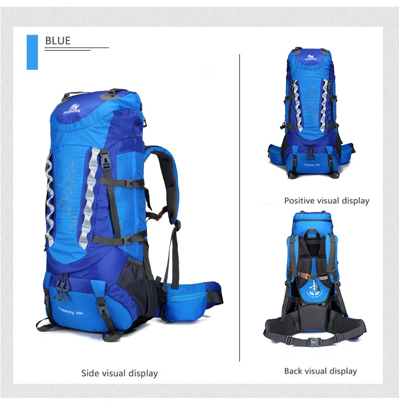 80l Ultra Large hiking backpack lightweight Backpacking backpack Trekking Outdoor Travel Mountaineering Camping packsack