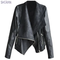 leather short sackets women 2018 new fashion women fur coat slim irregular pu womens jackets autumn plus size women clothing