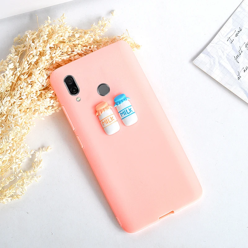 Cute Candy Coffee Case For Huawei nova 3i Cases Silicone Soft Back Cover 3 i nova3 nova3i Shell 3D Milk |
