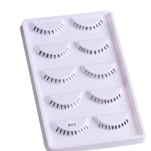 5 пар прозрачных лент нижние ресницы пакет натуральные прекрасные Нижние накладные ресницы Красота Макияж инструмент B03