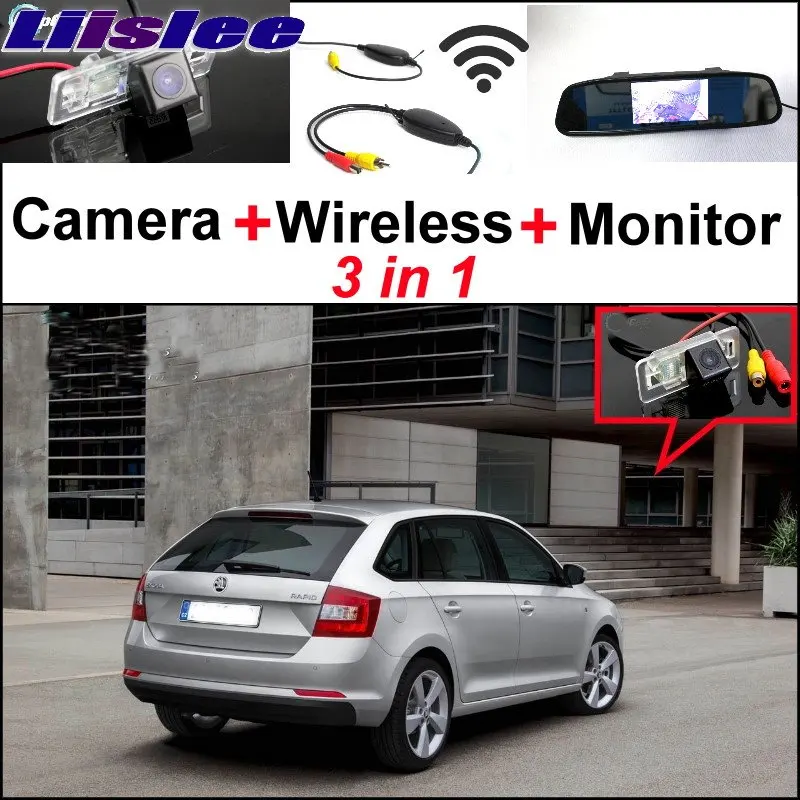 Беспроводной приемник Liislee + зеркальный монитор простая система парковки сделай