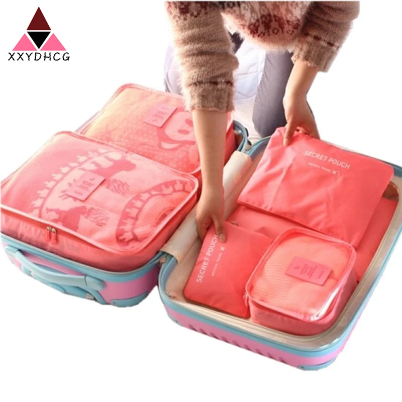 Хит продаж 6 шт./компл. органайзер для багажа большая сумка мужчин и женщин