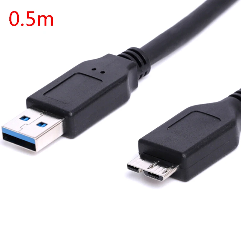 USB 3,0 кабель пластиковый мини-usb штекер A к Micro B кабель для передачи данных Шнур для внешнего жесткого диска 50 см/100 см