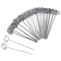60 pieces metal wires memo clip note card holders table number clip photo stand for wedding party cake decor round and heart