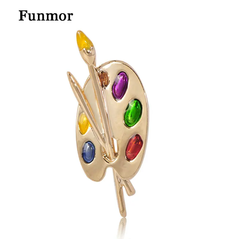 Funmor Повседневная палитра брошей эмалированные булавки художника платье сумка