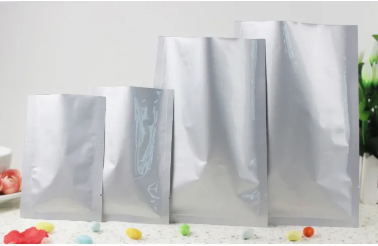 9*13cm Plastic Flat Foil Bag Silver Heat Seal Plating Aluminum Food Storage Packaging Aluminizing Vacuum Pouch | Дом и сад