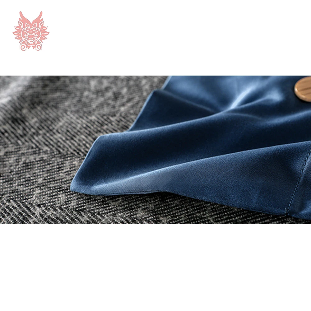 High grade 100S Cotton tribute silk bedding set blue grey contrast color duvet cover sheet type jogo de cama SP4950 | Дом и сад