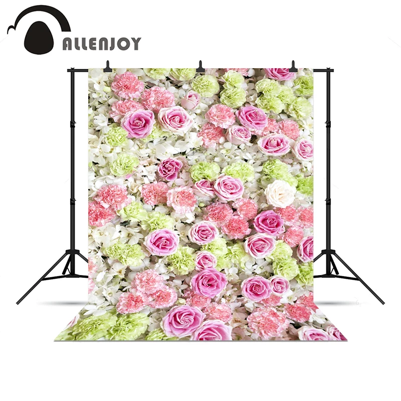 

Allenjoy фон для фотографии тканевый Цветочный декор на свадебной церемонии свадебный душ Виниловый фон для фотосъемки