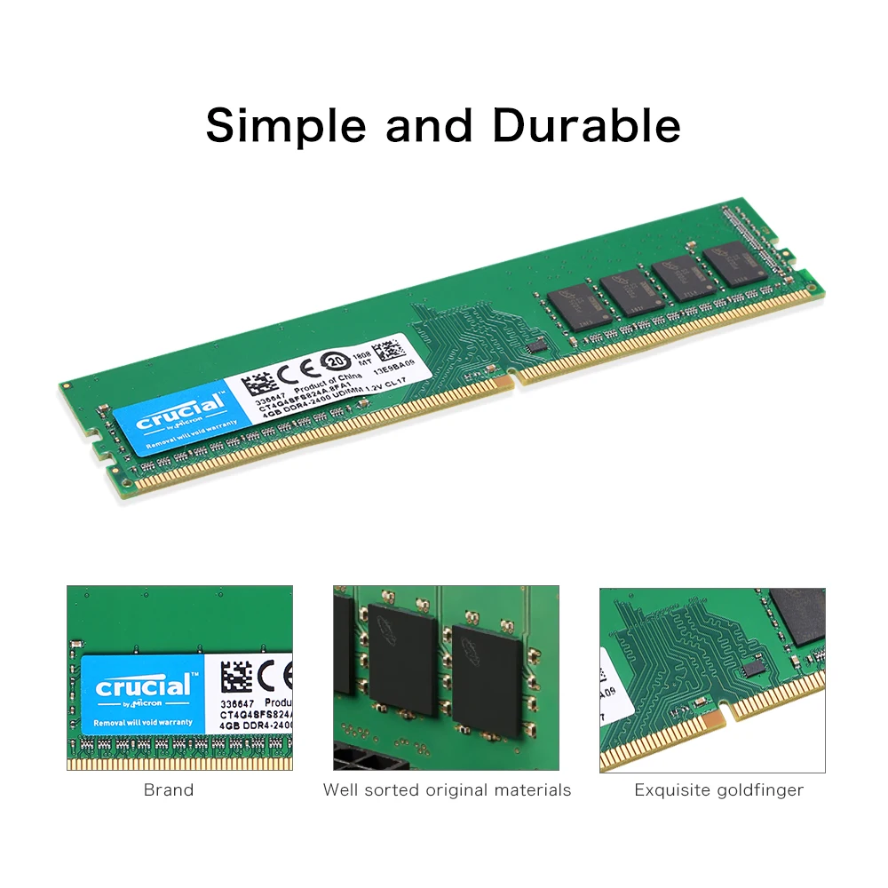Оперативная память Crucial RAM DDR4 2 ГБ 4 8 16 2133 МГц 288 Pin CL17 1 В ПК для настольных