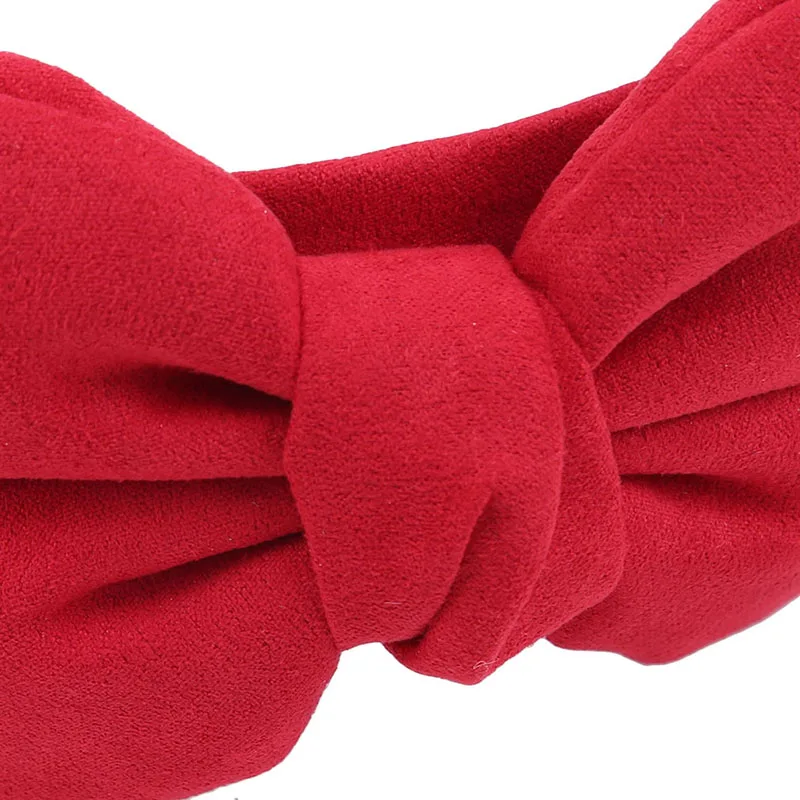 Solid Color Fabric Bow Headband Female Girl Hair Band Hat Accessories Bandwidth |