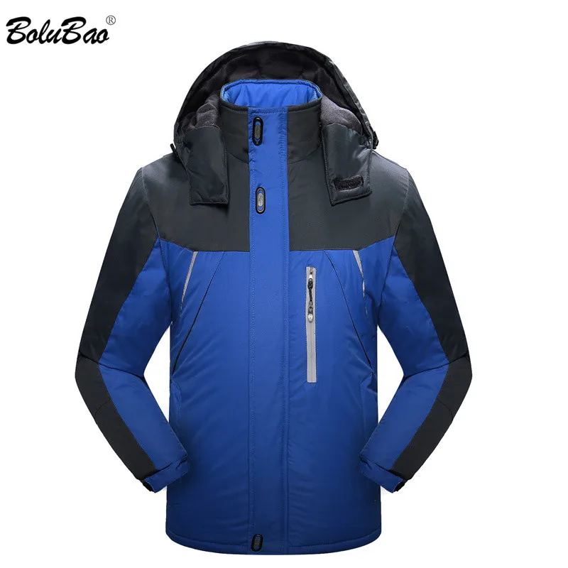 BOLUBAO Men Winter Parkas Coat Men's Fashion Brand Splice Solid Color Warm Thick Jacket Male Comfortable Parkas Overcoat