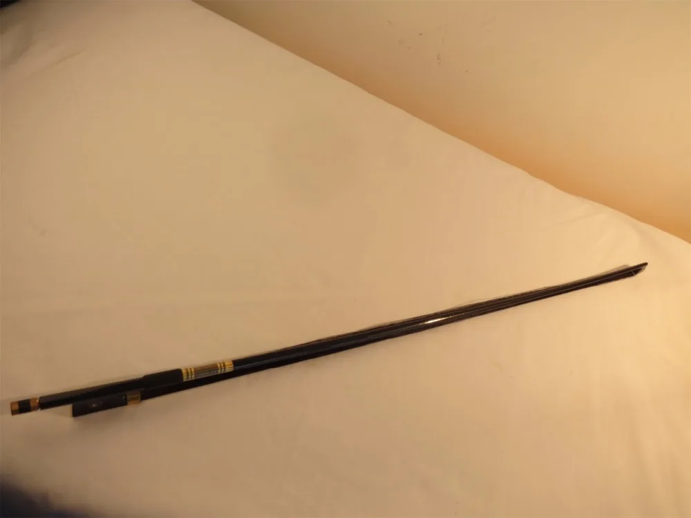 

5pcs black bow hair plaid Carbon fiber violin bow 4/4 inlay Paris eye
