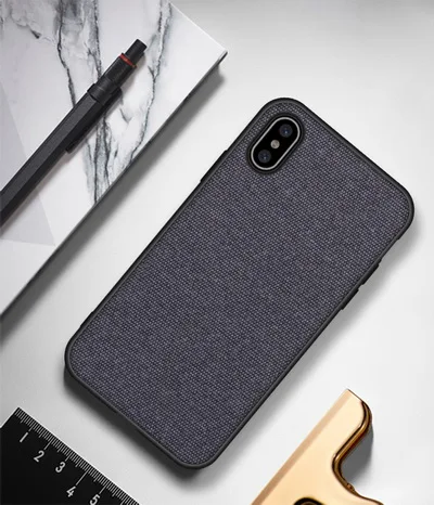 blue Для Iphone XR чехол, мягкий силиконовый край, роскошный тканевый чехол для Iphone XS Max, текстильный Хлопковый чехол для Iphone x 7 8 Plus 6 6s - Цвет: blue