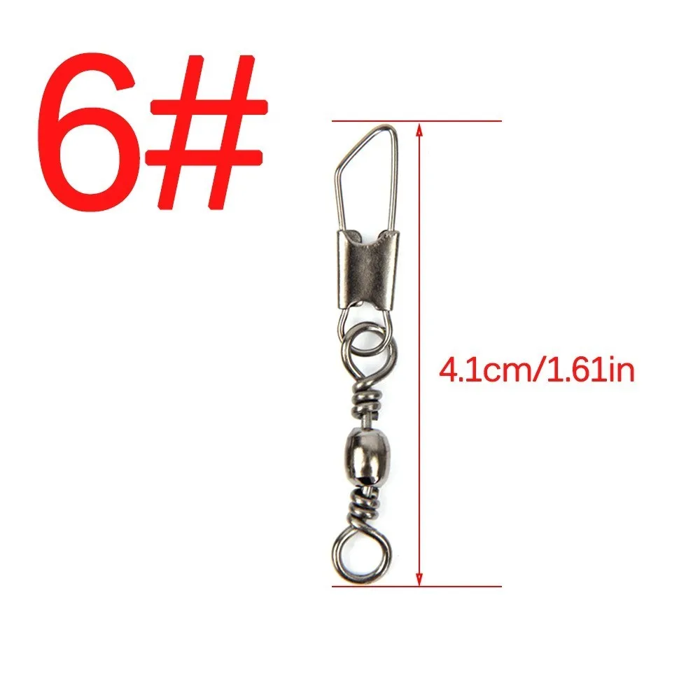 A41mm 50 шт./лот рыболовный Соединитель с застежкой "булавка" подшипник качения Вертлюг 1#2#4#6#8#10#12#14# приманка рыболовный крючок аксессуары - Цвет: A41mm
