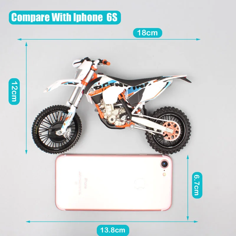 1:12 Масштаб KTM 350 EXC шесть 6 дней Аргентина Мотокросс внедорожная езда Trail dirt ISDE мотоцикл литья под давлением металлическая модель гоночный автомобиль игрушка