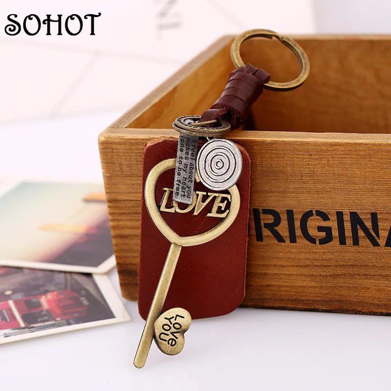 Новинка 2017 модный брелок для ключей SOHOT с милым сердцем женщин и мужчин подвеска