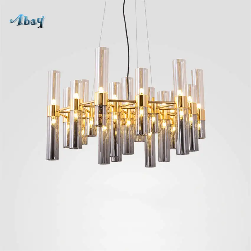 

Nordic Modern glass Tube Aluminum Alloy Pendant Lights for Living Room Kitchen Bedroom Study Hanging Lamp led Lighting fixtures