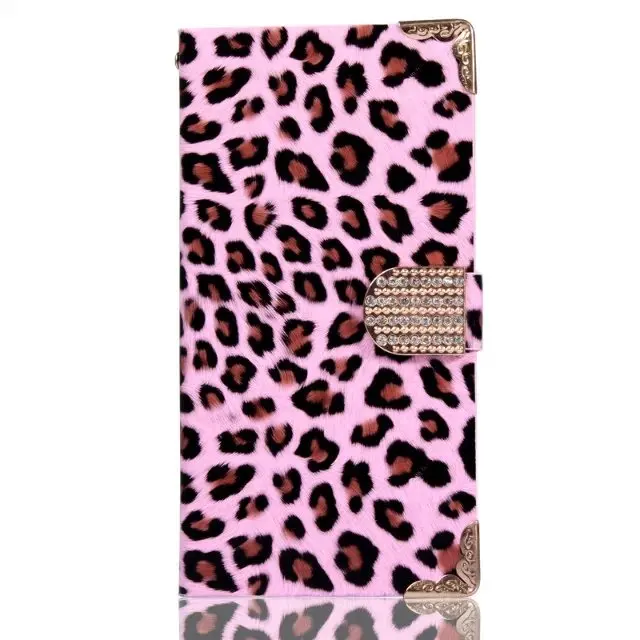 Блестящий Магнитный Леопардовый кошелек флип кейс из искусственной кожи чехол