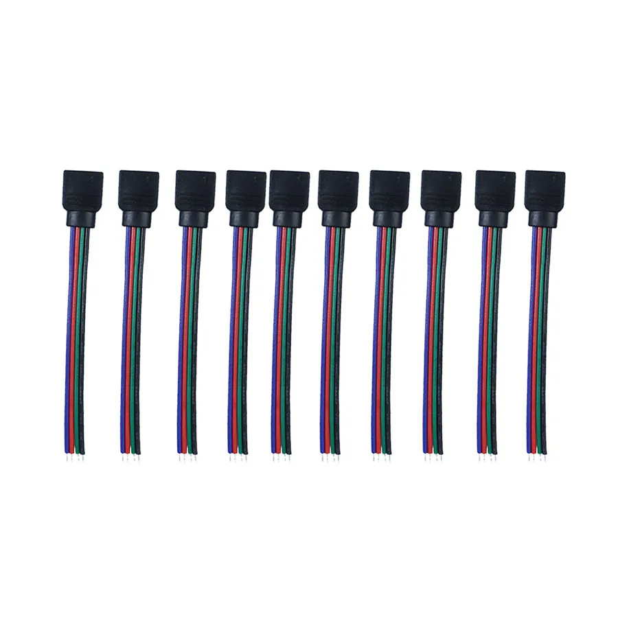 10 шт./лот RGB 4 контактный гнездовой разъем кабель для печатной платы провод гибкой