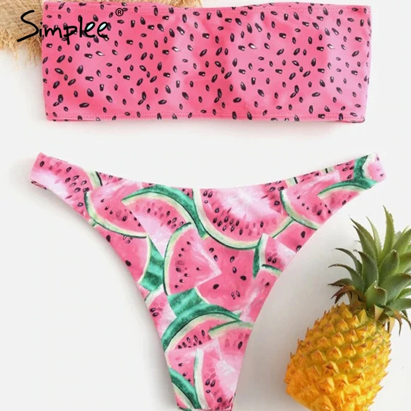 Simplee купальник женский высокий крой купальный костюм с V-образным вырезом Летняя