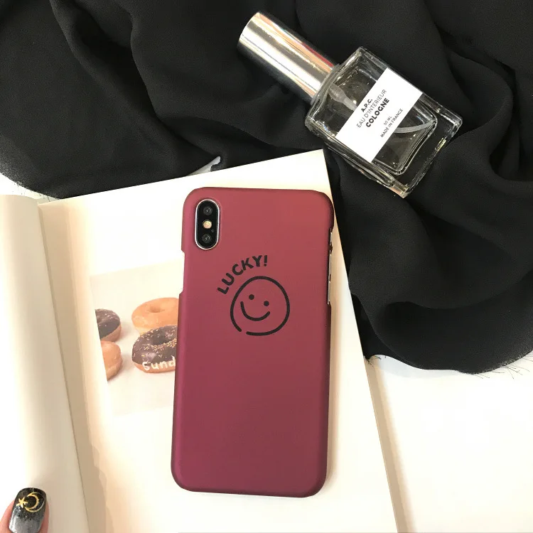 Забавный милый чехол для iphone X XR XS Max 6 6S 7 8 Plus с изображением улыбающегося лица