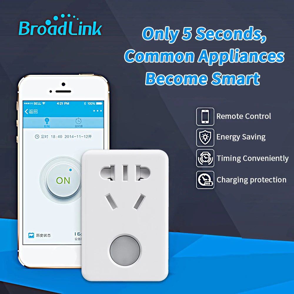 Broadlink умный дом SPMini 3 Wi-Fi розетка AU CN Plug 2-outlets приложение дистанционное управление таймер умные розетки 10A