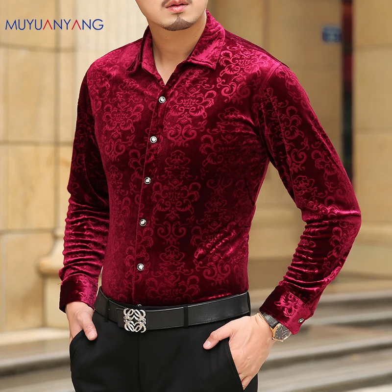 Мужская теплая мягкая Фланелевая рубашка с длинным рукавом Mu Yuan Yang Облегающая