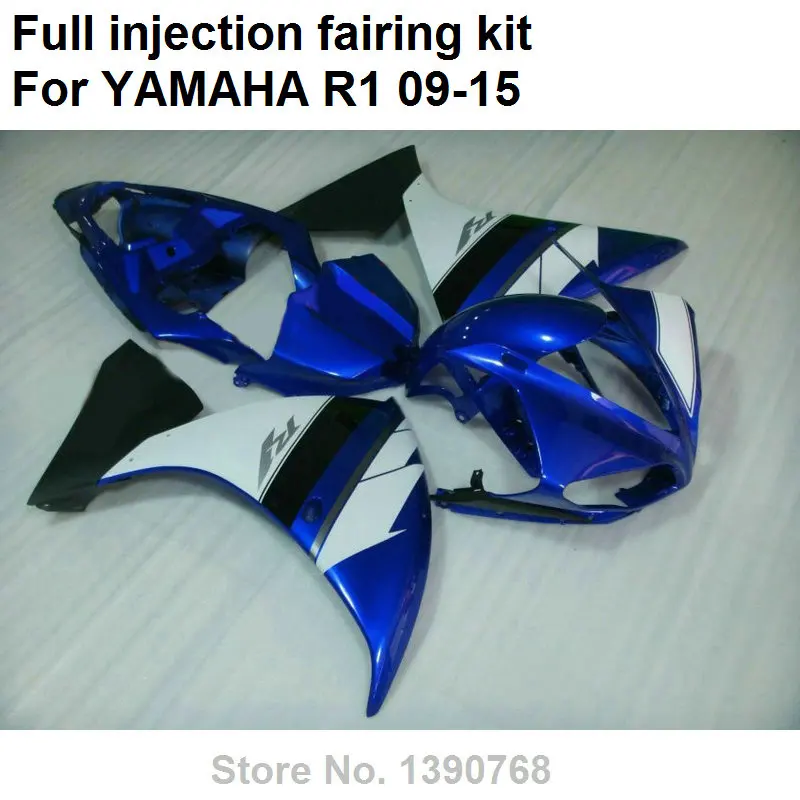 

Motorcycle unpainted bodywork fairing kit for Yamaha injection YZF R1 09-13 14 15 white blue black fairings YZFR1 2009-2015 BN20