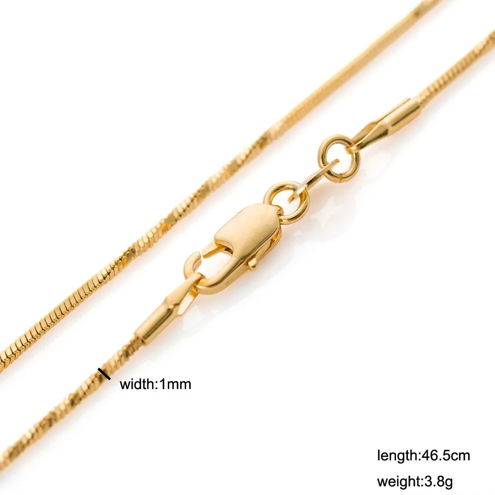 Женское Ожерелье из свинцового никеля 18 дюймов 1 мм|chain necklace|thin gold chaingold chain |