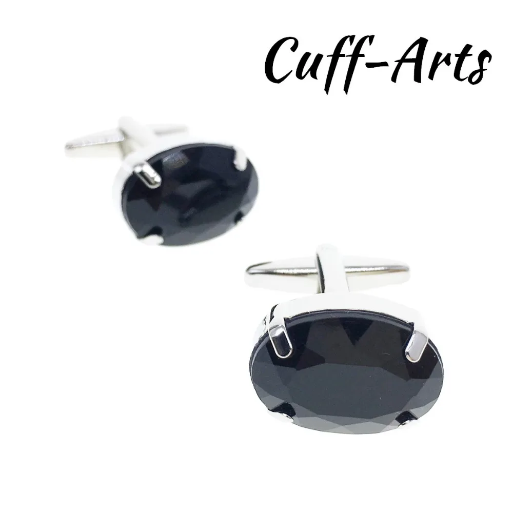 

Cuffarts Newest Black Cufflinks For Men Luxury Crystal Cufflinks High Quality Brand Shirt Sleeve Gifts Mens Cuff Buttons C20148