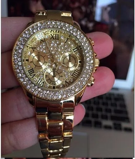 Новинка 2019 женские часы Стразы роскошный брендовый браслет со стразами наручные