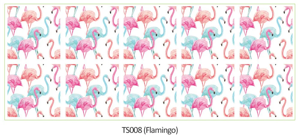 TS008 Flamingo 10 шт./лот, 20x20 см, 15x15 см, водостойкие плитки, наклейки на стену, мозаика, квадратный пол, Декор, наклейка, Фреска, сделай сам, на мебель, кухня, ванная комната - Цвет: TS008 Flamingo