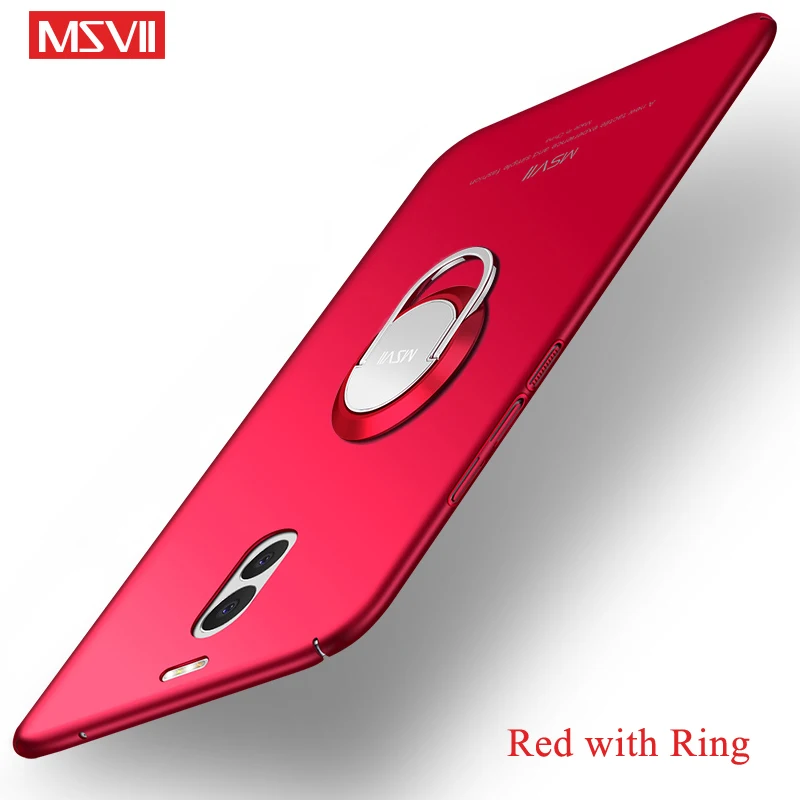 Чехол Msvii для Meizu M6 Примечание чехол тонкий Матовые чехлы для Meizu M6 M6s M6T чехол Чехол-держатель с кольцом для Meizu Note 6 Note6 чехол s - Цвет: Red With Ring