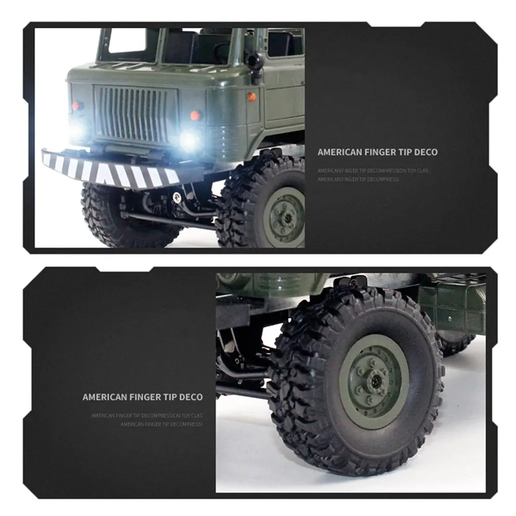 1/16 2,4 GHz RC Гусеничный внедорожный военный грузовик автомобиль с фарой RTR автоматический автомобиль игрушки RC гоночный альпинистский автомобиль игрушка для детей