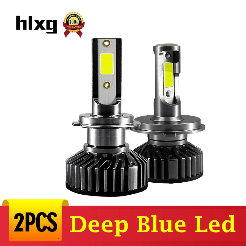 Hlxg темно синие Автомобильные фары Hi/Lo H11 Светодиодный H4 H7 H8 COB Chips Противотуманные