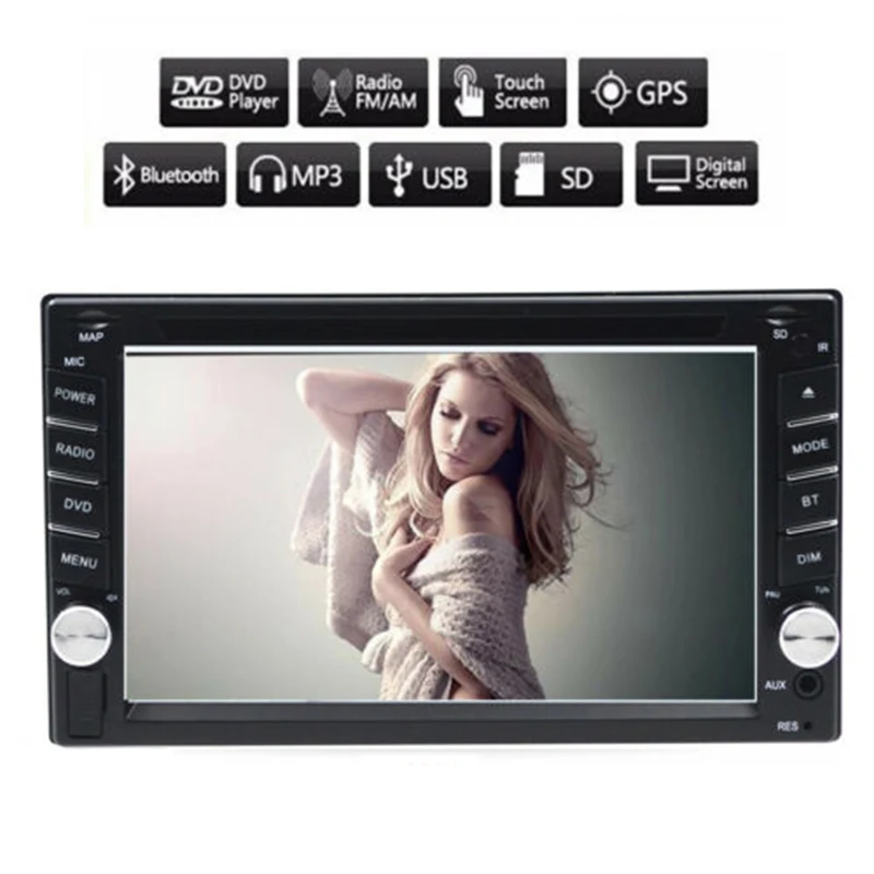 6 2 &quot2Din автомобильный MP5 стерео dvd плеер CD видео мультимедиа авторадио Din Bluetooth SD USB