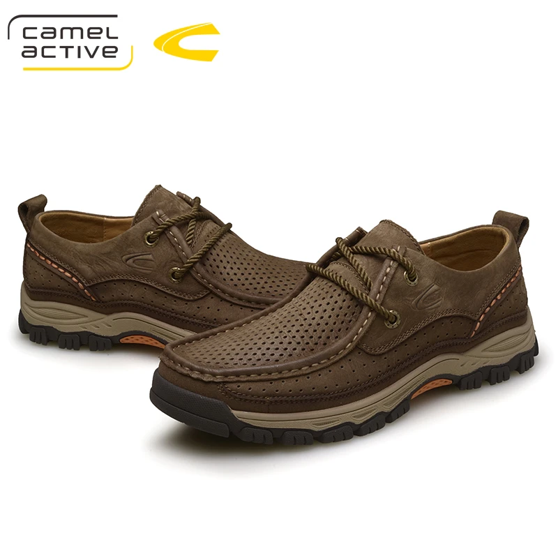 

Camel Active 2018 Genuine Leather Casual Shoes Men Handmade Vintage Shoes Lace-up Hot Sale Moccasins Chaussure Homme Large Size