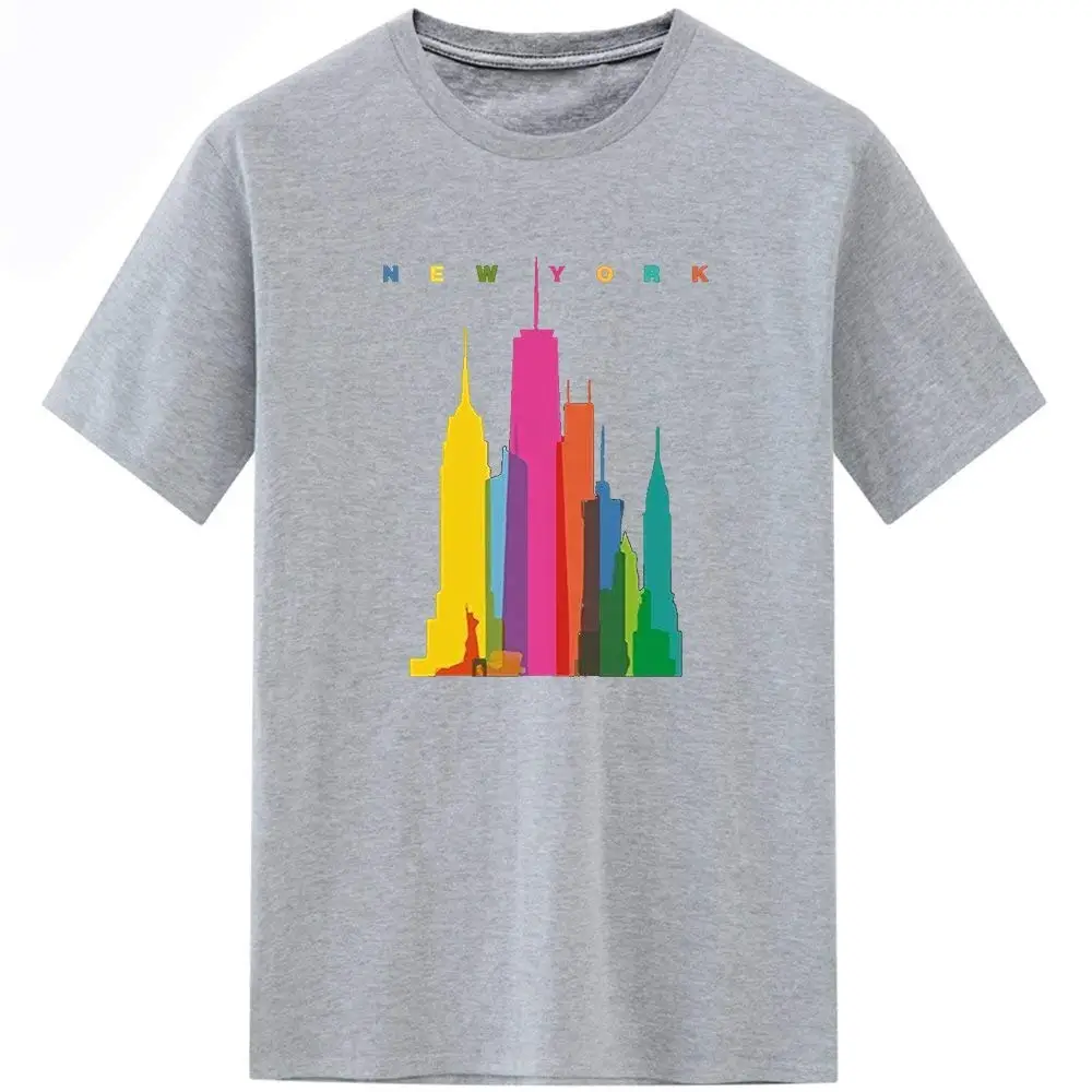 

Men's New York City Short Sleeve T Shirt New 2018 Hot Summer Casual T-Shirt Printing Hot Selling 100 % Cotton