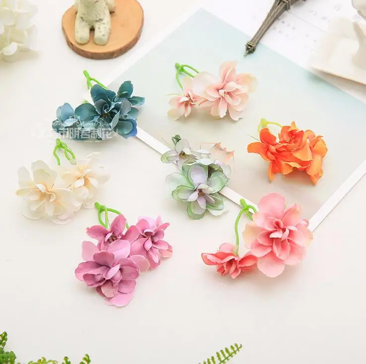 Ретро 9 филиалов искусственного шелка hydarangea Цветы DIY craft цветок hat украшения