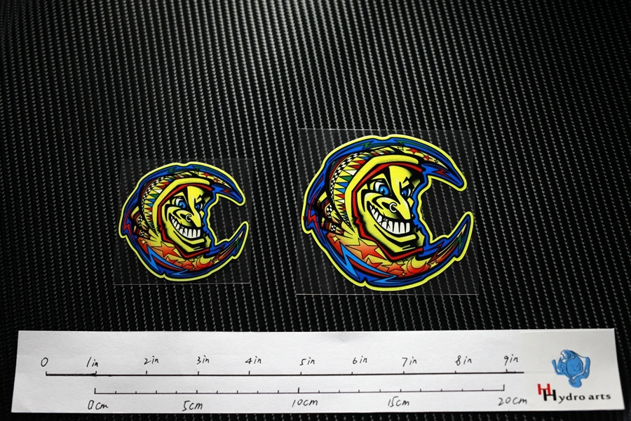 № TL008 MOTO GP SKB VR 46 # smile moon Светоотражающие стикеры для мотоциклов гоночные наклейки