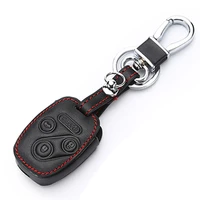 genuine leather key cover for honda civic 2017 jazz accord insight accord 2018 pilot fit civic cr v crv 2003 auto keychains