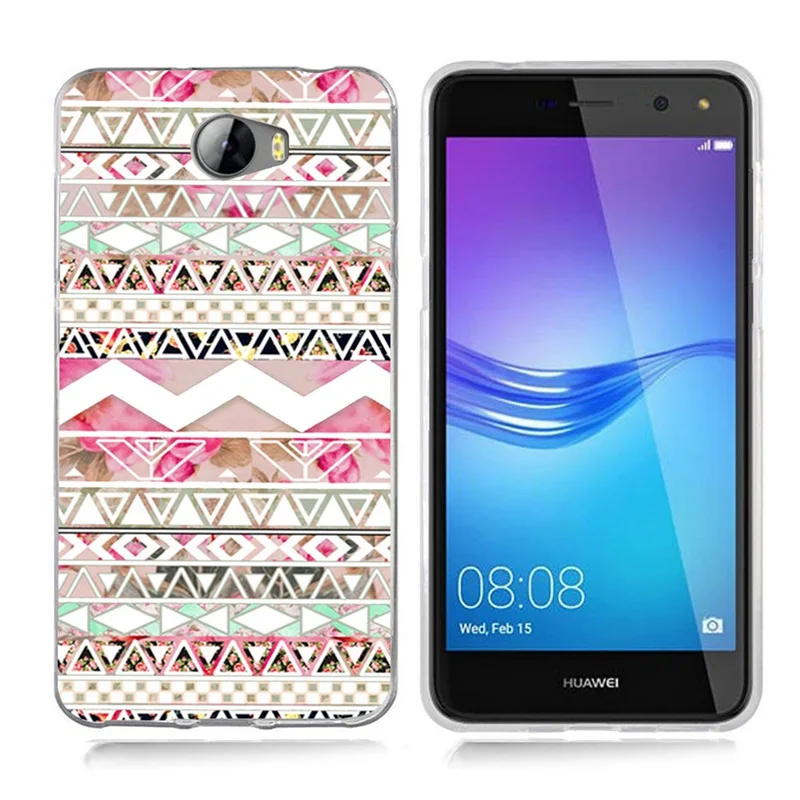 Coloful Soft TPU Summer Flowers Paisley Mandala Painted Design Case For Huawei Y5 ii Y5ii Cover/5A LYO-L21/Y6 II Compact A043 |