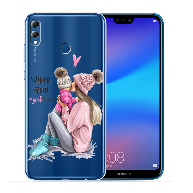 Модный чехол для телефона Super mom Dad Girl Huawei P30 Lite Pro P20 P8Lite P9Lite 2017 P Smart мягкий