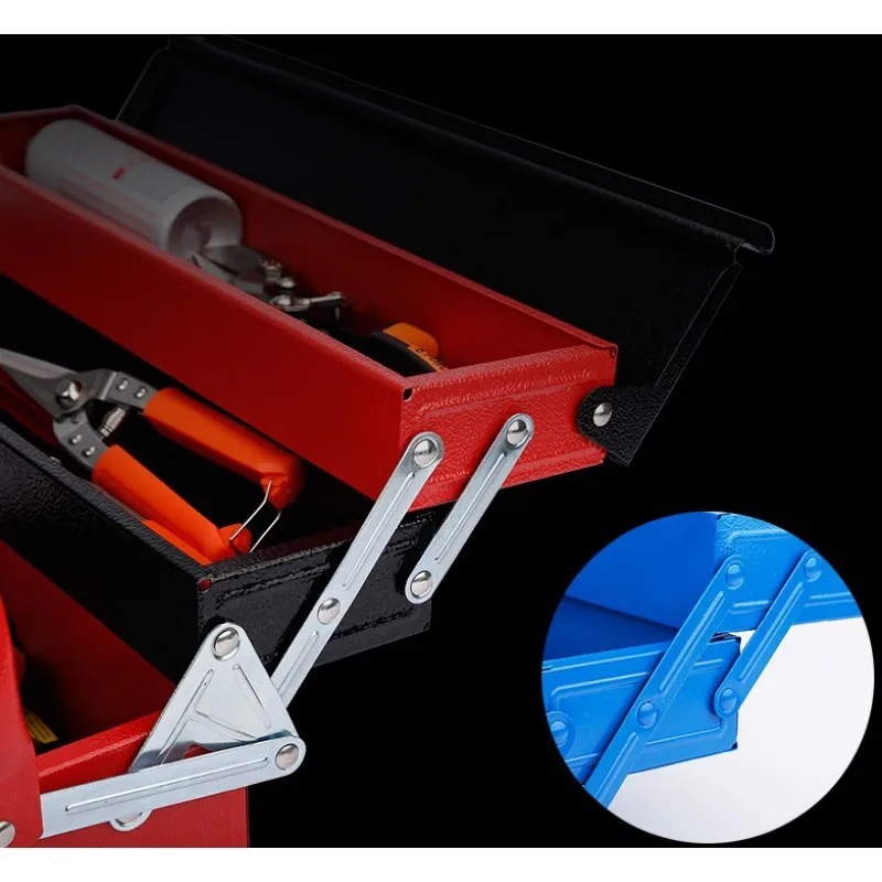 

toolbox iron portable multi-function folding metal tool box Household Maintenance Electrician Anti-fall Tool case