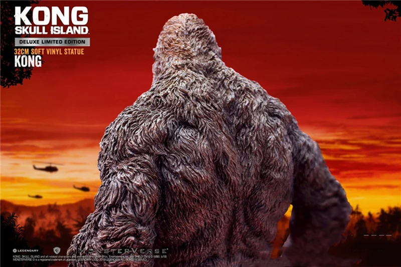 Коллекция Kong: Skull 1/6 SA9001(DX) Kong 32 см мягкая Виниловая фигурка Statu с комплектом Diorama и Helicopte rfull