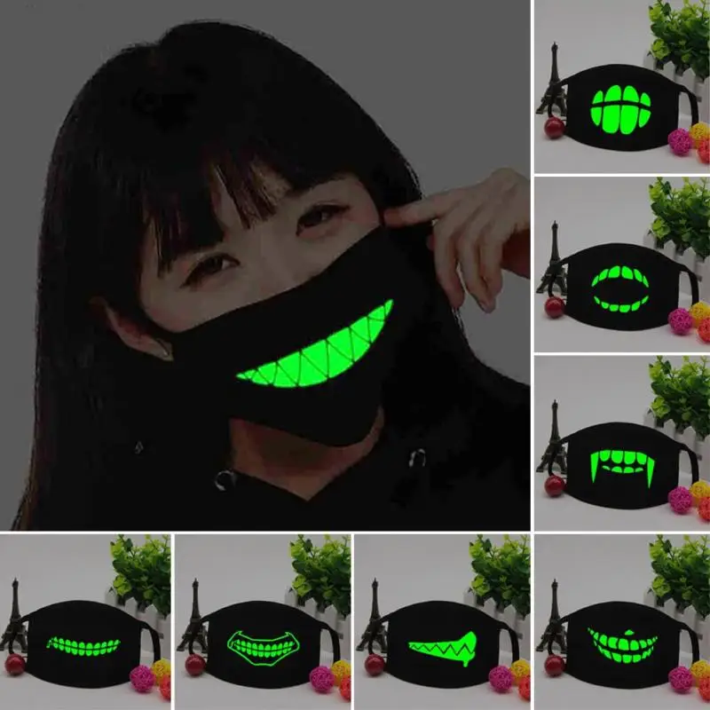 Luminous Mouth Mask Light in the dark Anti dust warm Cool Unisex 12 Style Respirator Stop Air Pollution L3 | Красота и здоровье
