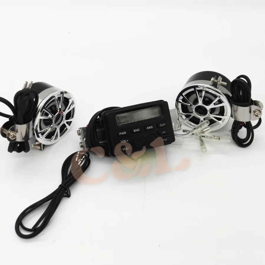 12 В FM радио для мотоцикла/MP3 стерео динамик + 2 водонепроницаемых динамика на
