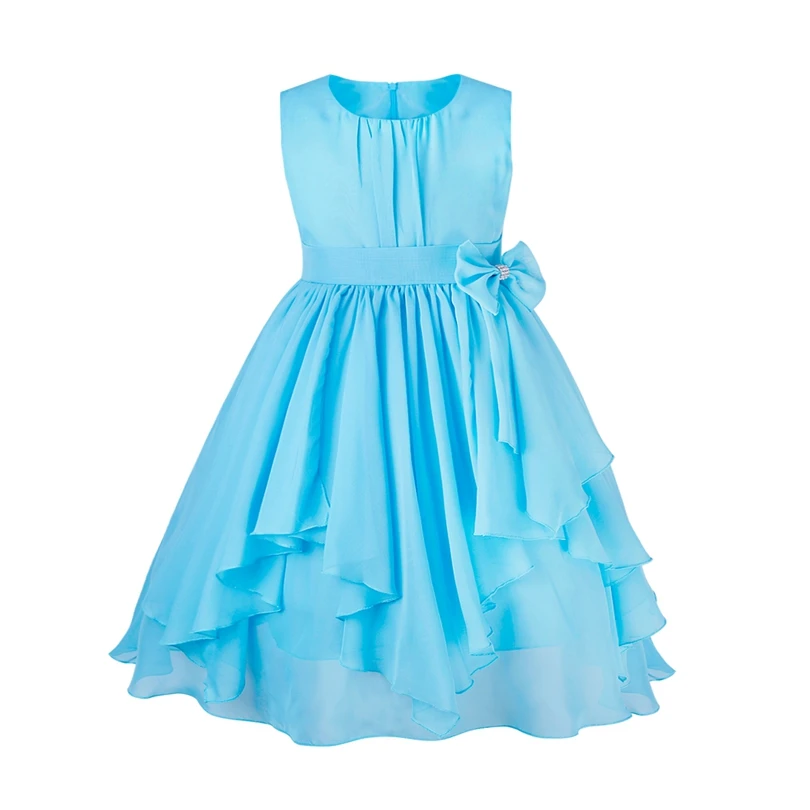 Шифоновые Платья с цветочным принтом TiaoBug для девочек вечерние платья принцессы