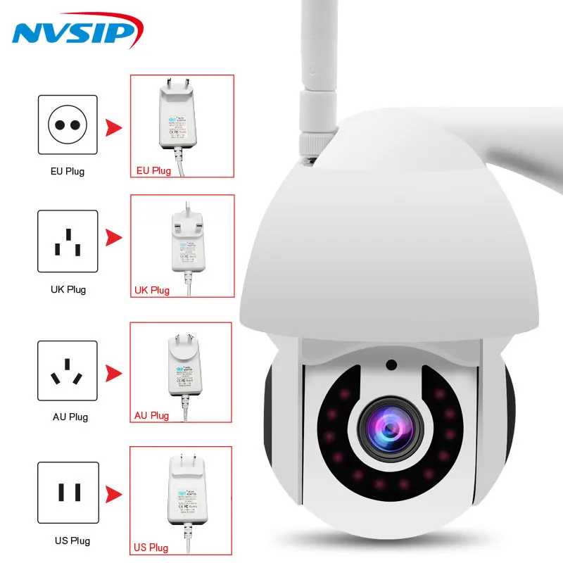 1080P скоростная купольная наружная Wifi Беспроводная PTZ IP камера безопасности 2MP